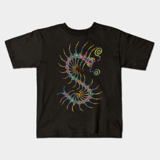 Metallic Rainbow Centipede Kids T-Shirt